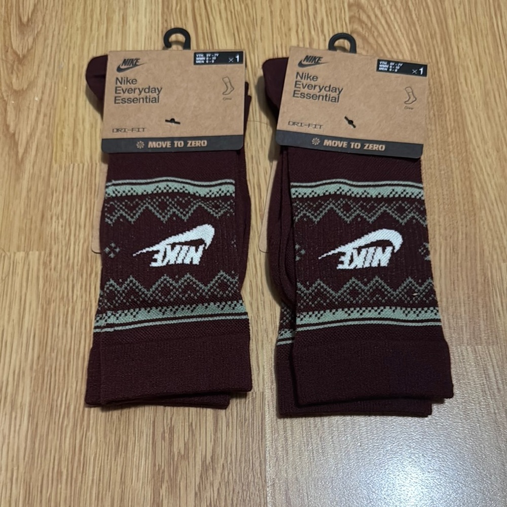 Nike Brown Casual Crew Socks 2 Packs